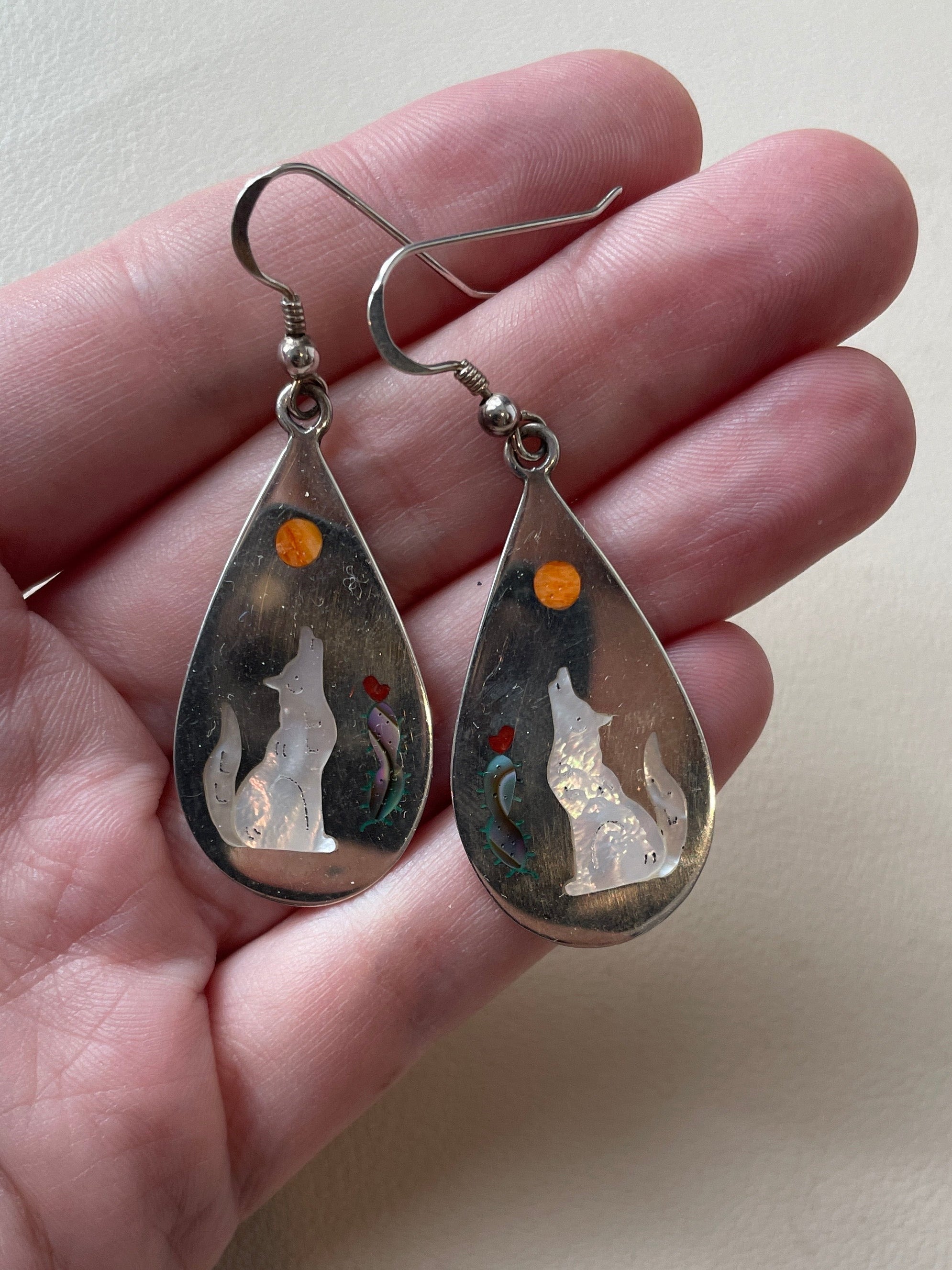 Ophie B. Joe Navajo Desert Inlay Earrings