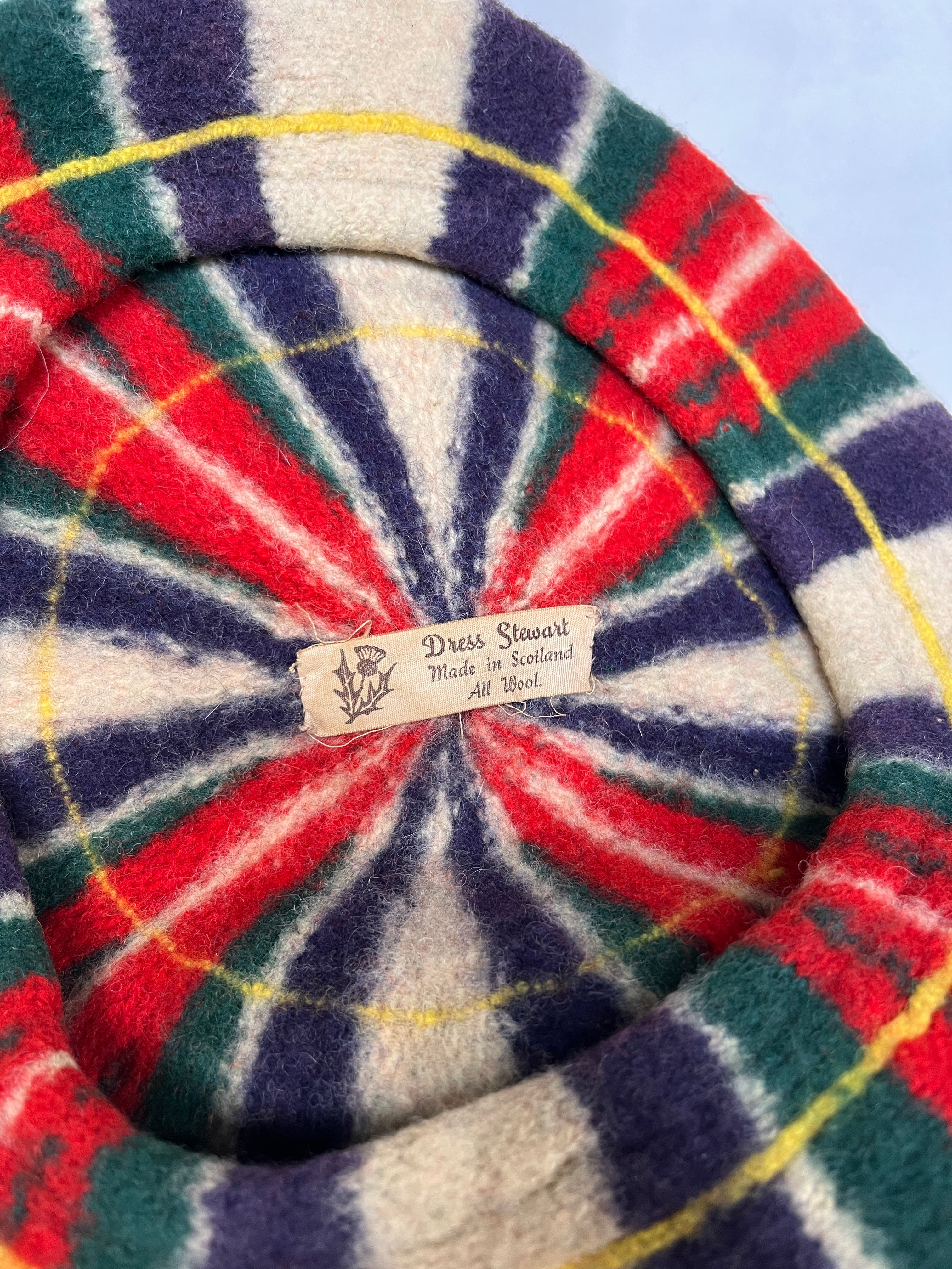 1960s Wool Plaid Baret (Purple,Red)