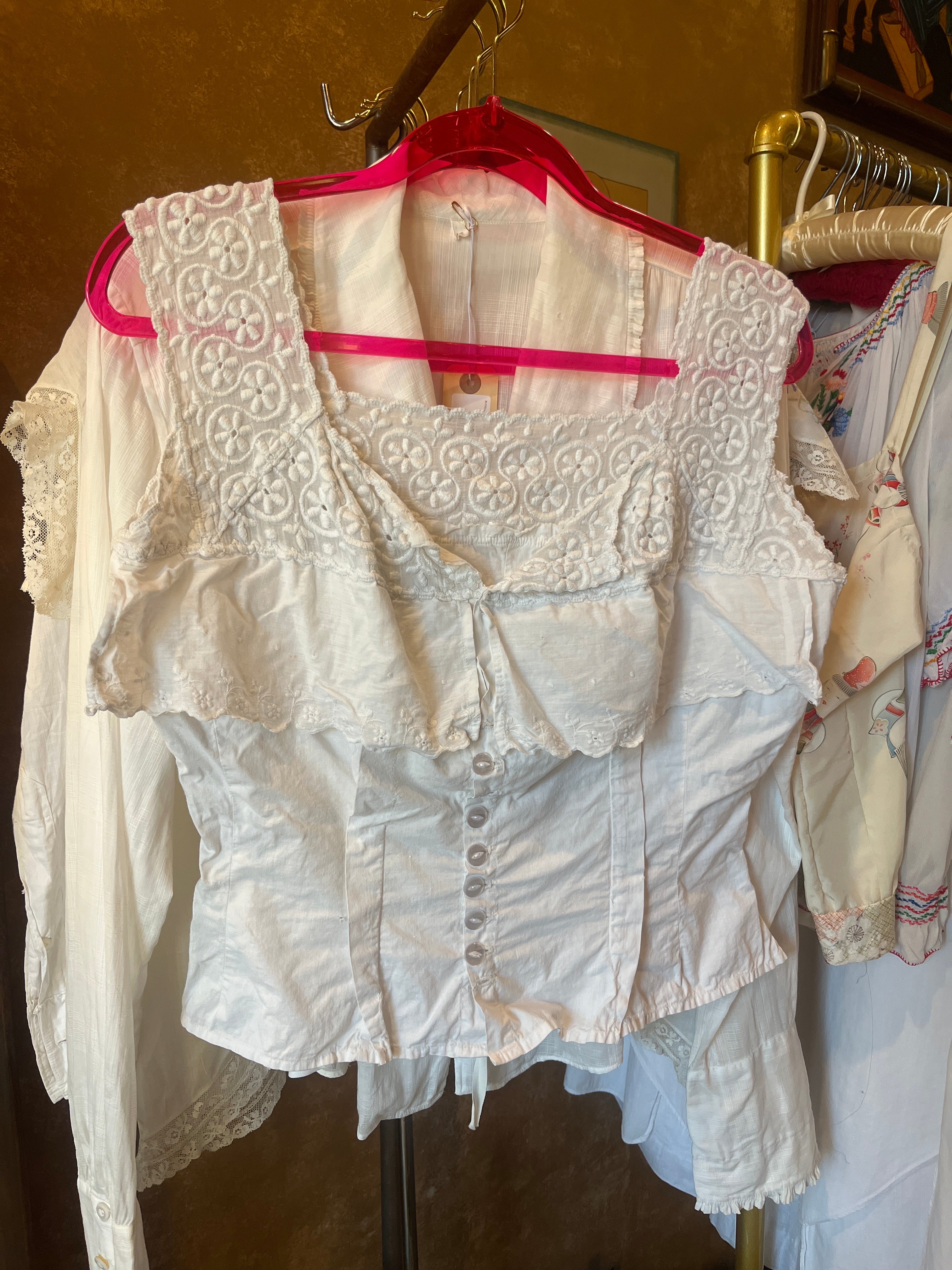 Antique corset cover blouse