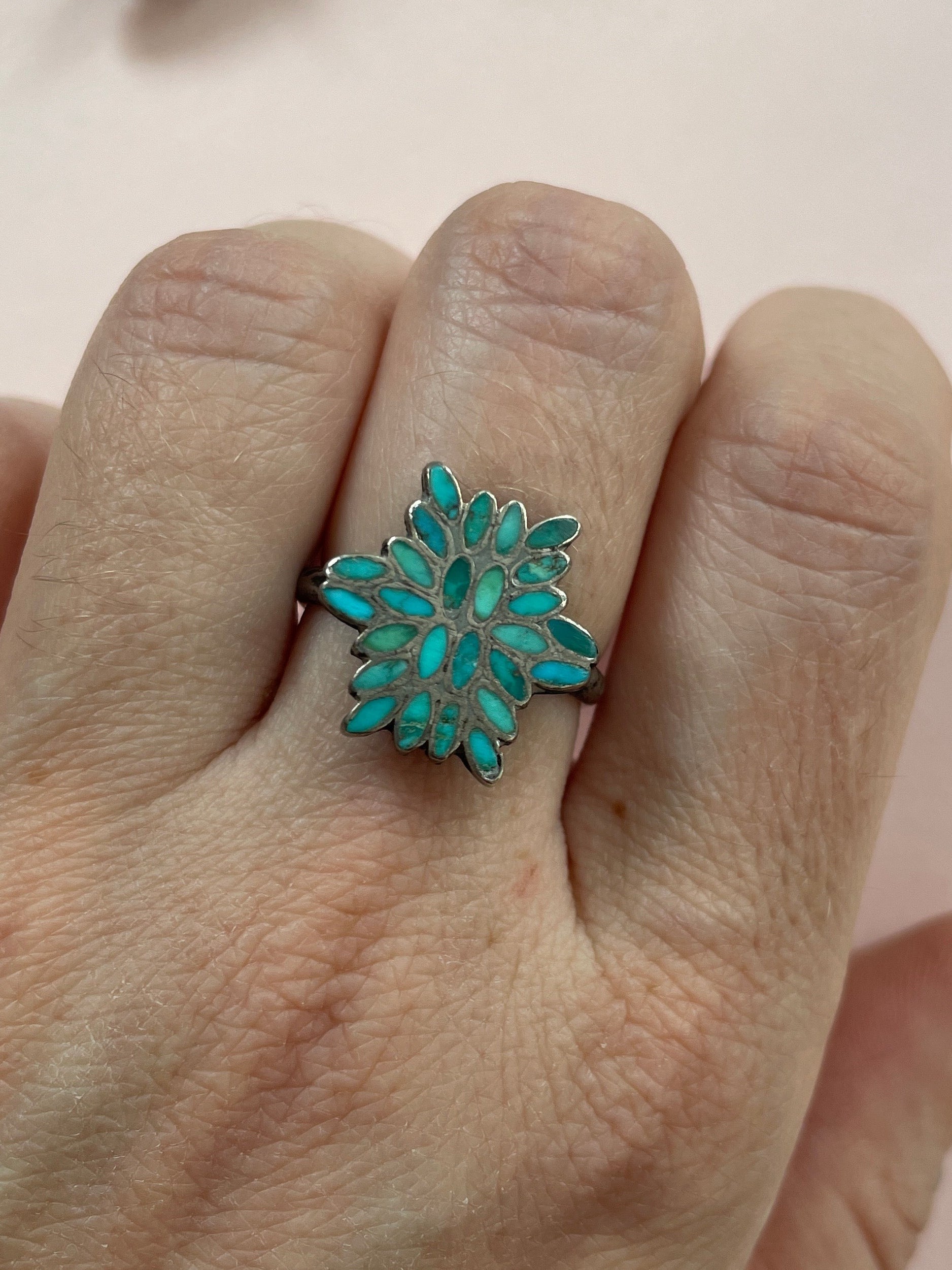 C. 1950s Zuni Dishta-style Inlay Ring