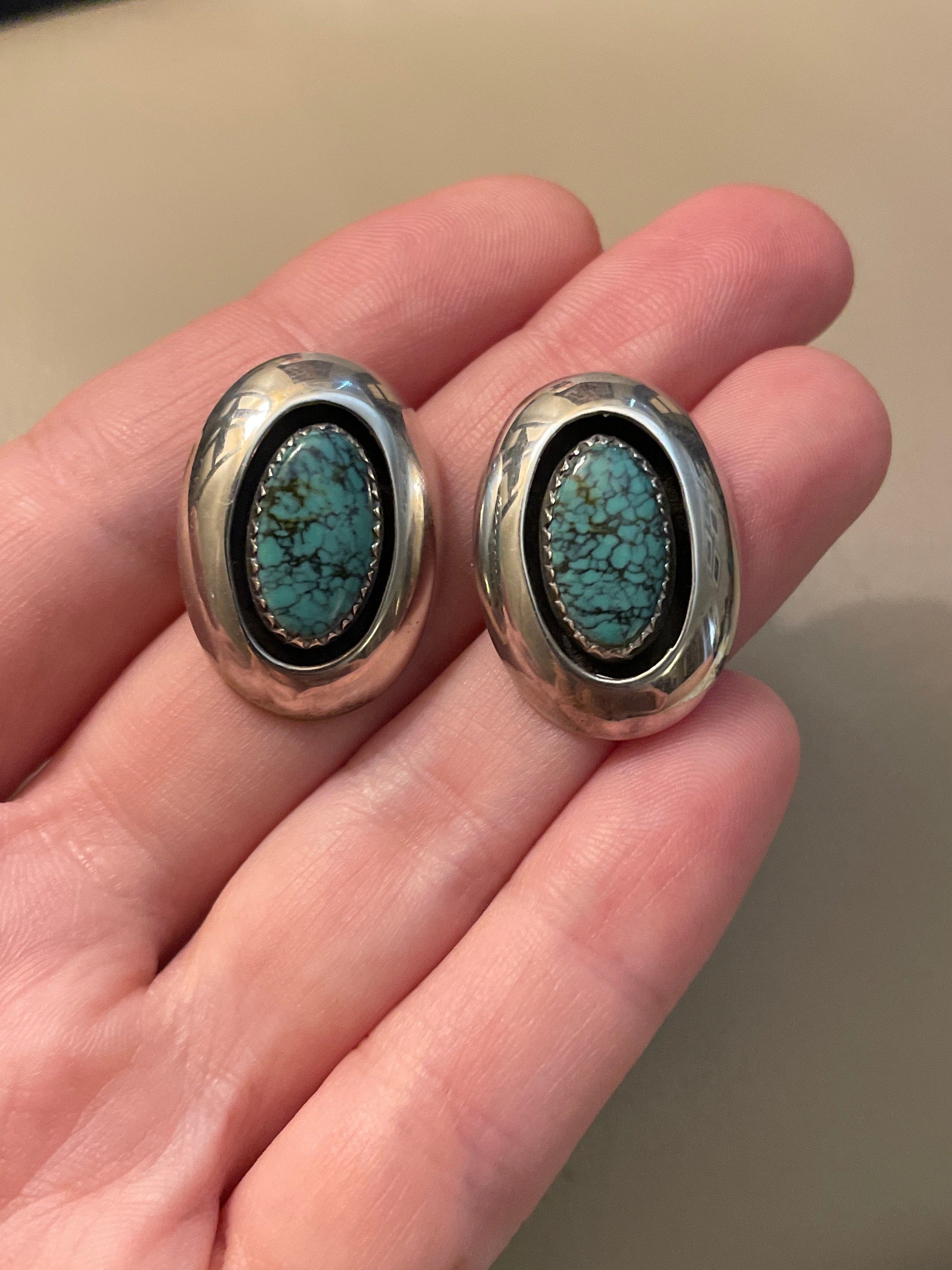 Navajo Shadowbox Earrings by Tommy Jackson