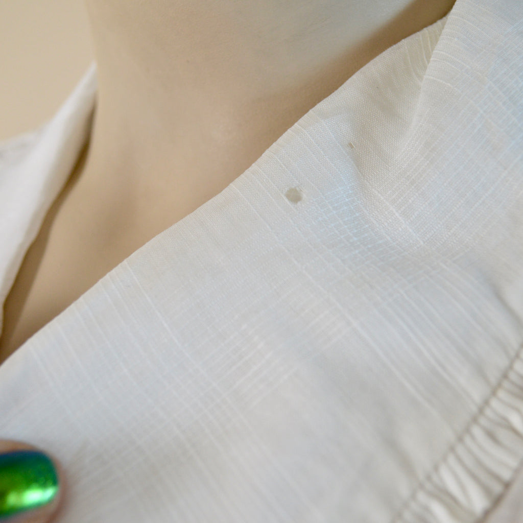 Antique "Edwardian" blouse with big shell button