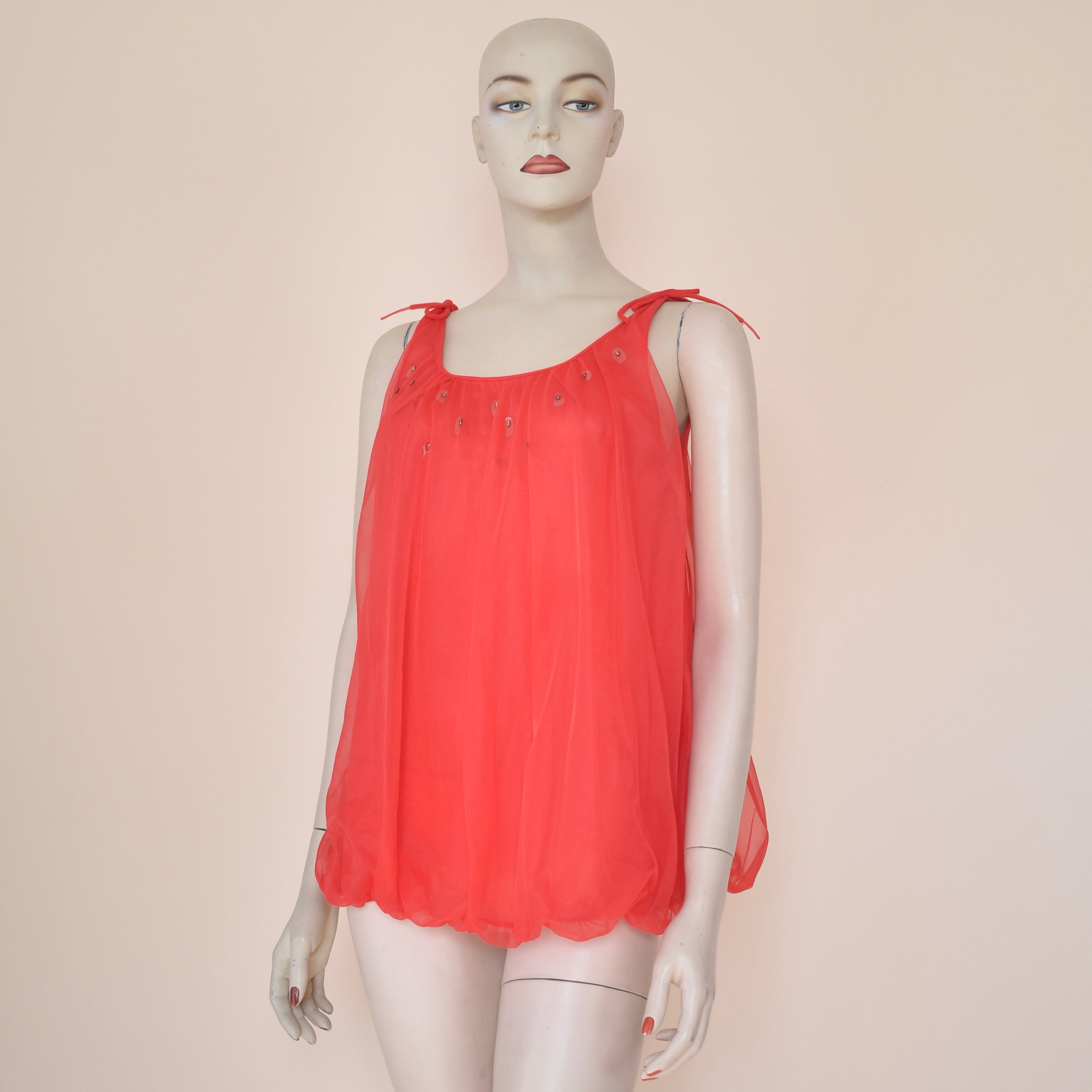 1960s Red Bubble Slip Mini Dress & Jacket