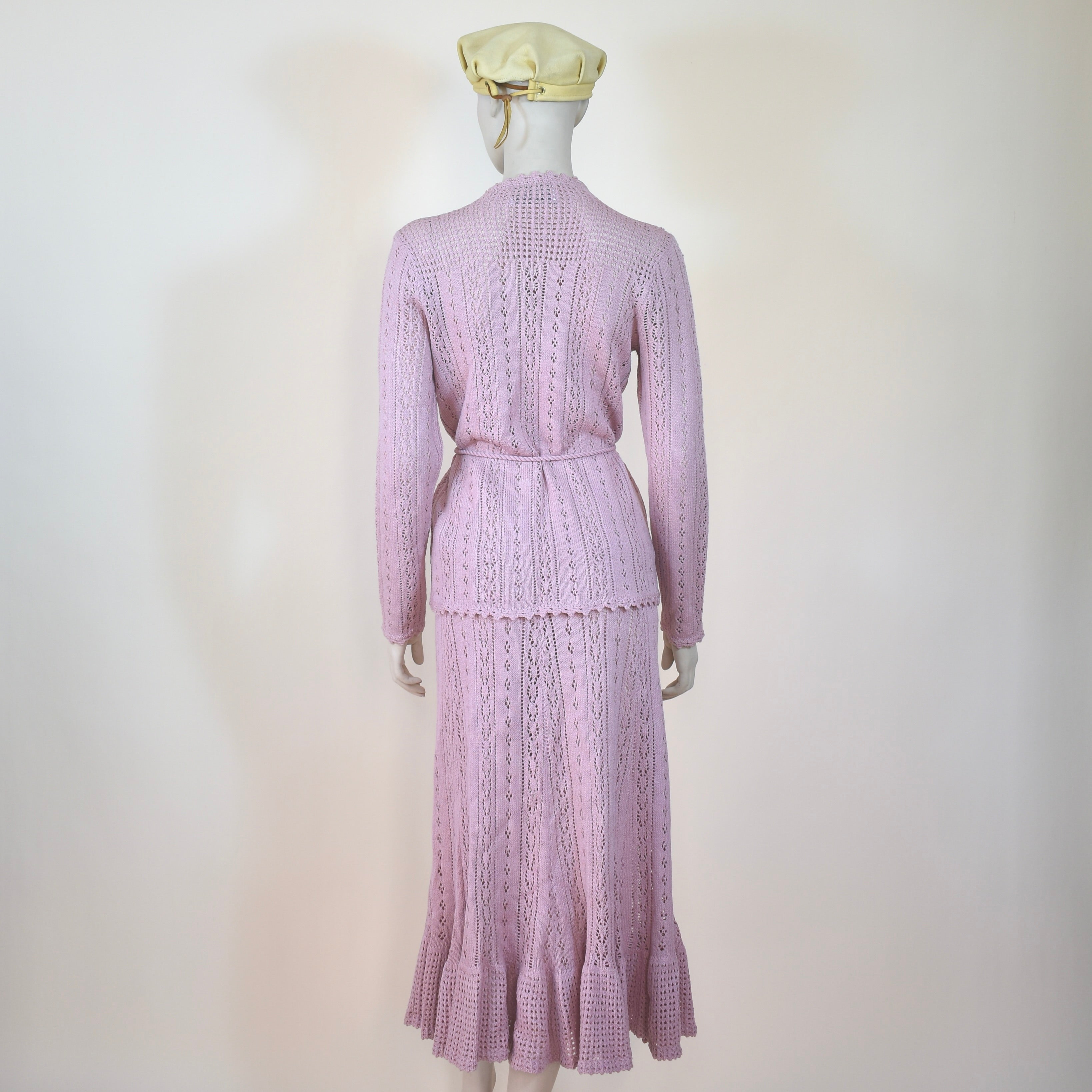 1970s-80s Crochet Skirt and Top Matching Set