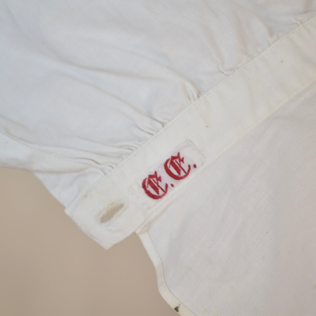 Antique Corset Cover with Detailed Crochet Yoke