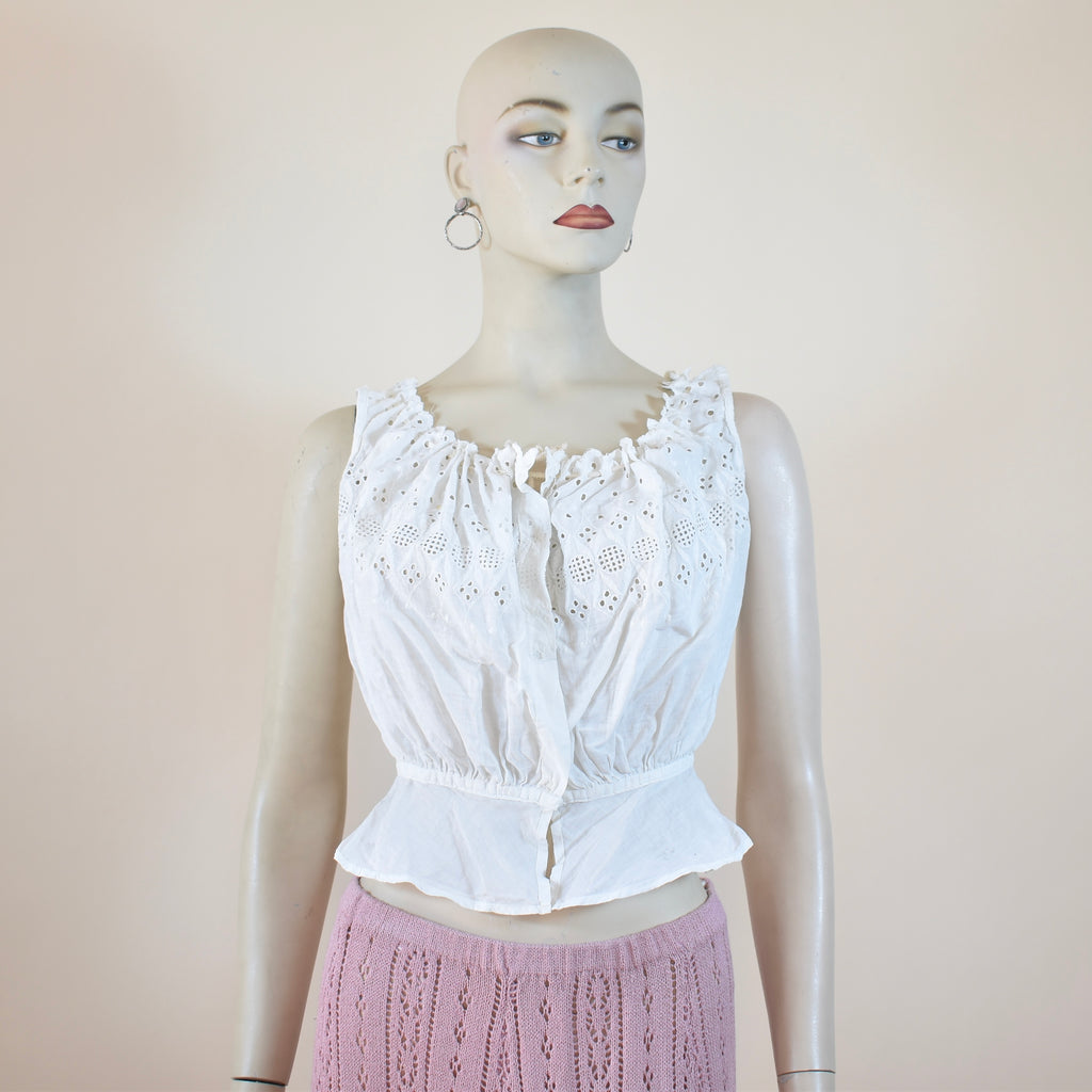Antique Corset Cover with Eyelet Details