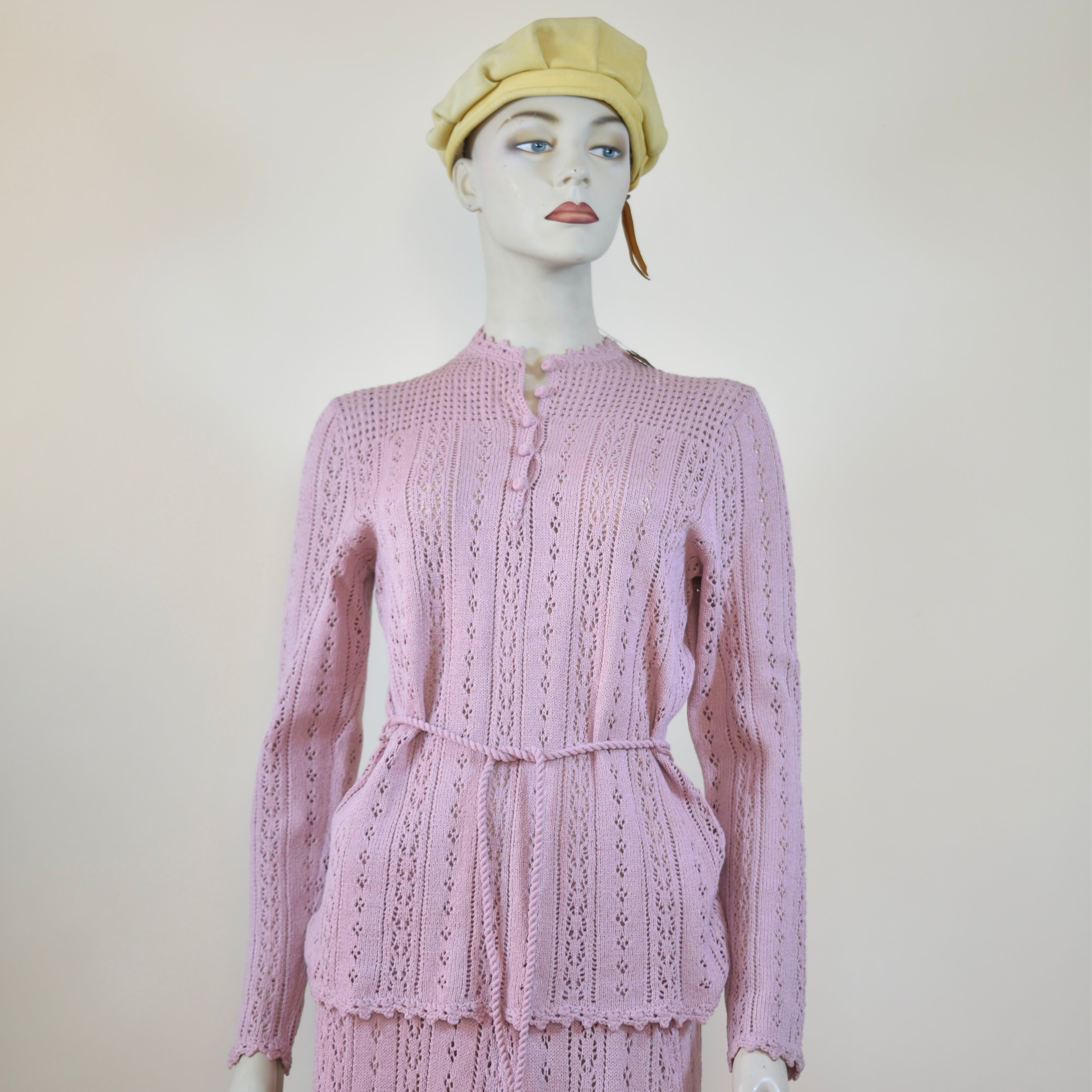 1970s-80s Crochet Skirt and Top Matching Set