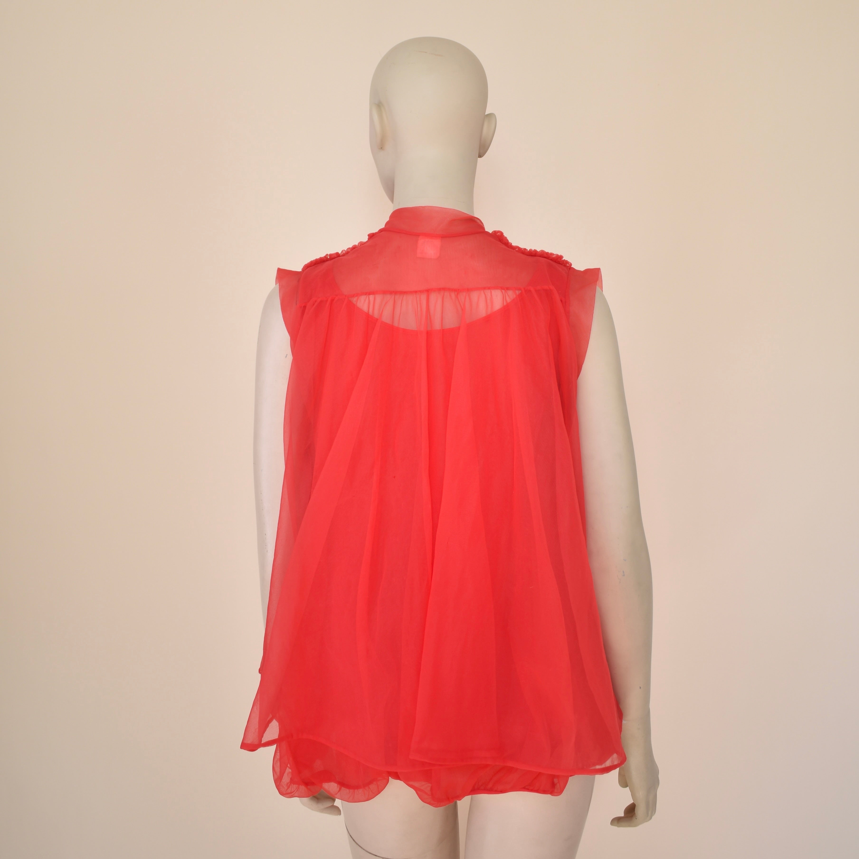 1960s Red Bubble Slip Mini Dress & Jacket