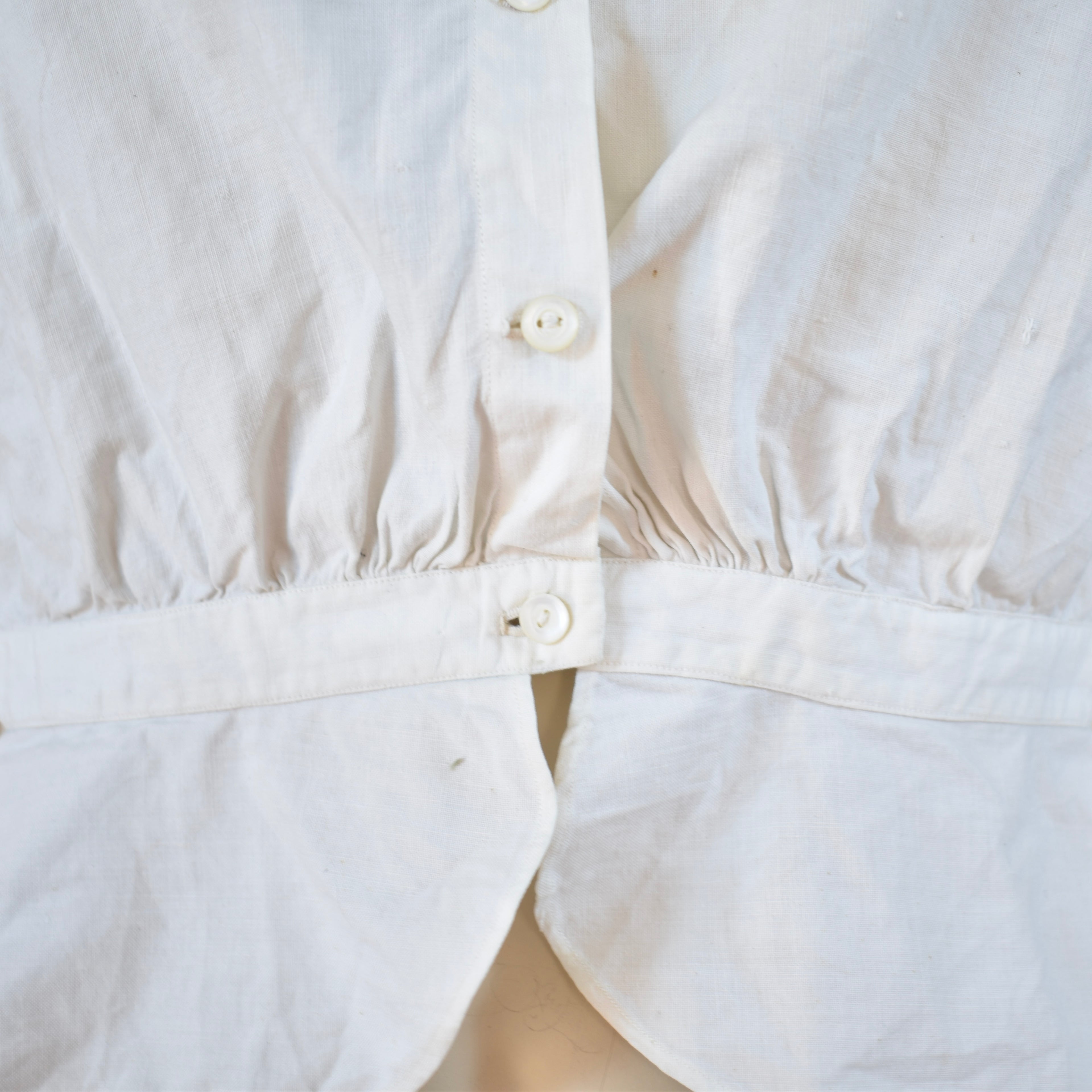 Antique Corset Cover with Detailed Crochet Yoke