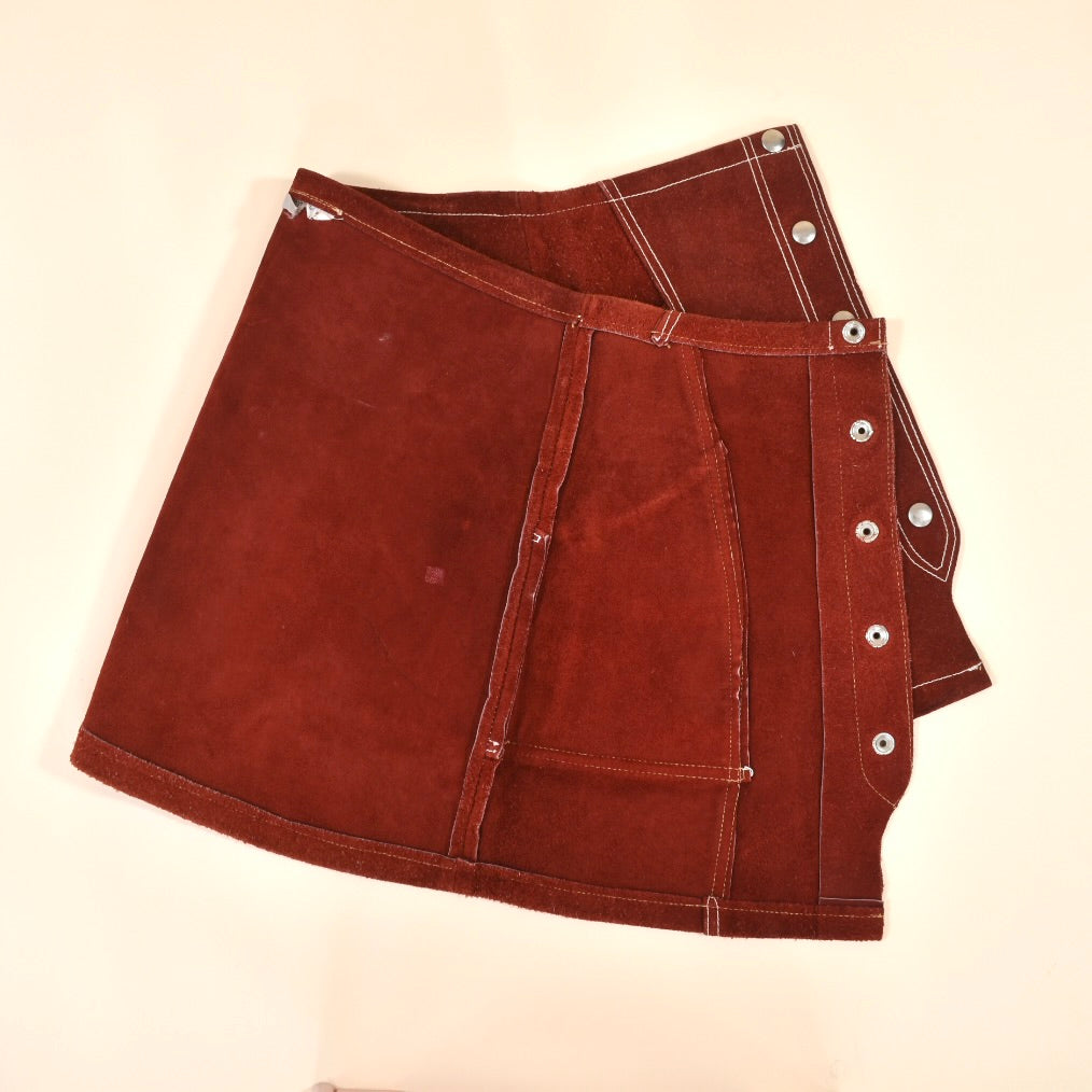 1960s Suede Leather Mini Skirt