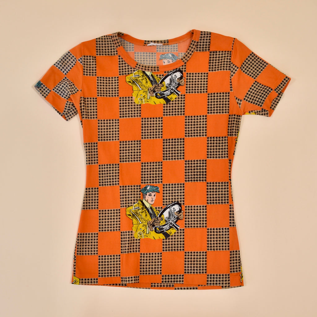 1960's graphic nylon t-shirt
