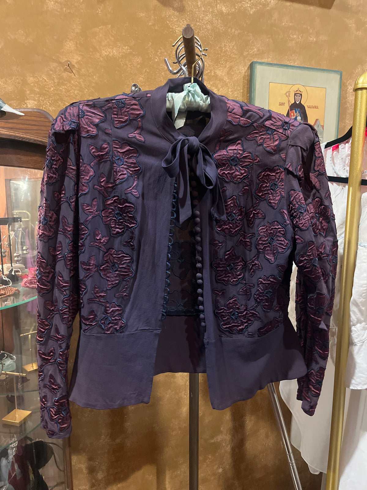 1940s Plum Blouse