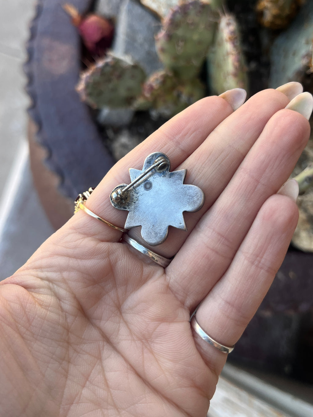 Zuni Turquoise Inlay Pin