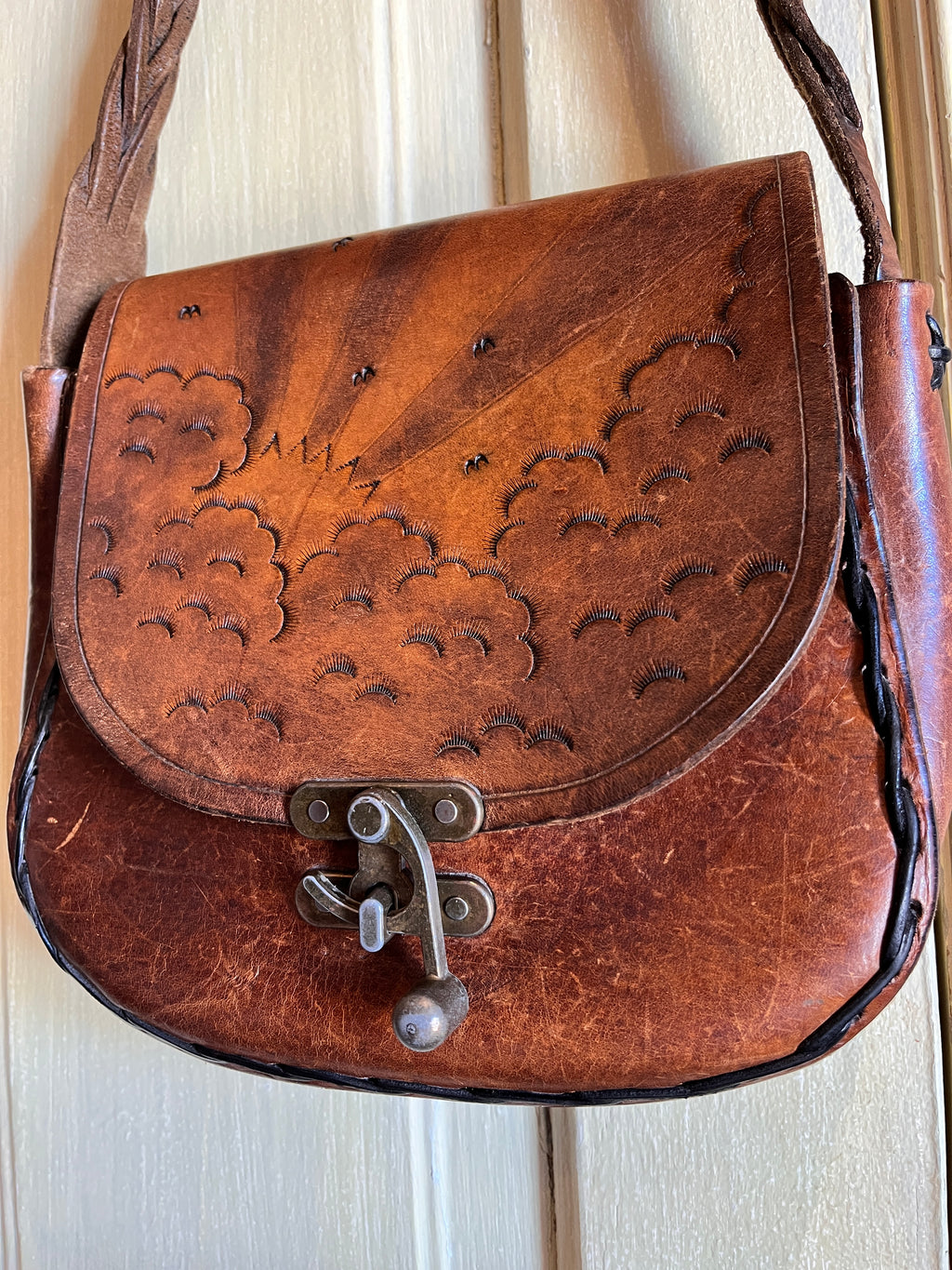 1970s Tooled Leather Purse